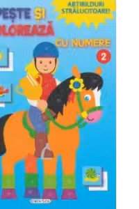 Lipeste si coloreaza cu numere 2 (cu abtibilduri stralucitoare)