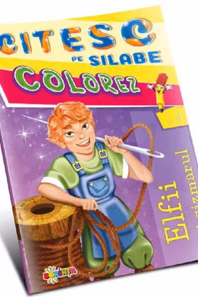 Citesc pe silabe. Colorez. Elfii si cizmarul
