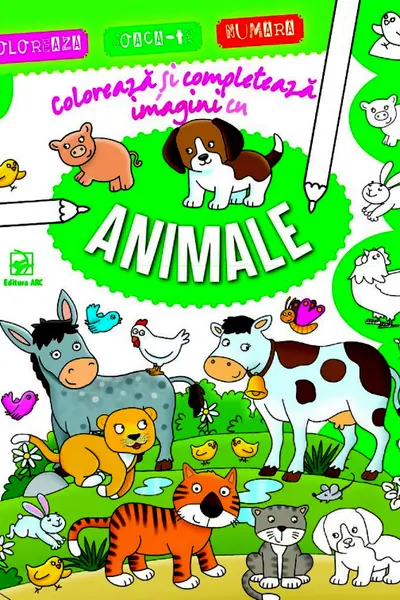 Coloreaza si completeaza imagini cu animale