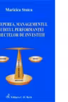 Conceperea, managementul si auditul performantei proiectelor de investitii