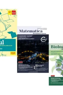 Pachet Bacalaureat 2026. Eseul regatire individuala pentru proba scrisa, Matematica pe intelesul tuturor M-mate-info, M-stiintele naturii si Biologia pe intelesul tuturor clasele 9-10 - Liliana Paicu, Teohar Mihadas, Maria Ioana Cazan