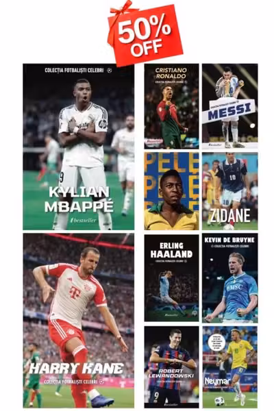 Set Top 10 Cărți Colecția Fotbaliști Celebri
