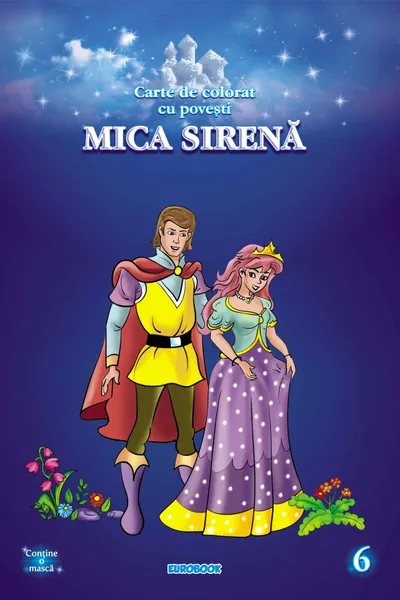 Mica sirenă. Carte de colorat cu povești