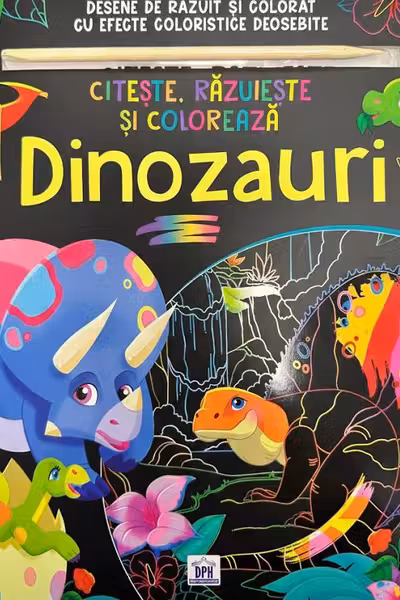 Citeste razuieste si coloreaza. Dinozauri