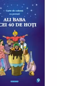 Ali Baba si cei 40 de hoti - carte de colorat cu povesti (format A4)