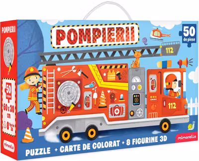 Joc educativ - Puzzle Mimorello - Pompierii