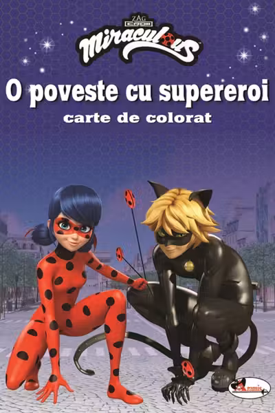 O poveste cu supereroi. Carte de colorat