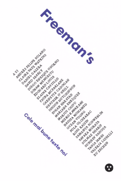 Freeman's: cele mai bune texte noi