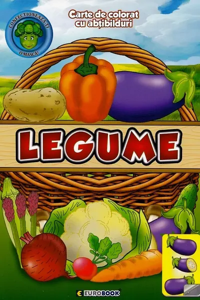 Legume. Carte de colorat cu abtibilduri