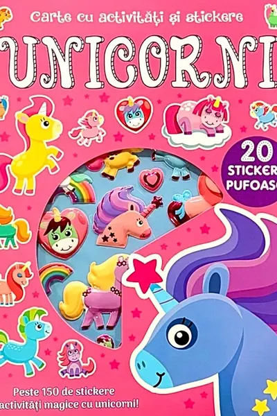 Unicorni Carte cu activitati si stickere