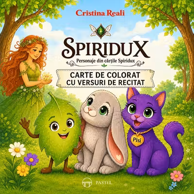 spiridux - personaje din cartile spiridux - carte de colorat cu versuri