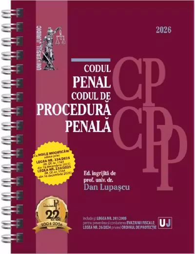 Codul penal și Codul de procedura penala Ianuarie 2026 Ed.SPIRALATA