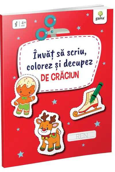 Invat sa scriu, colorez si decupez de Craciun