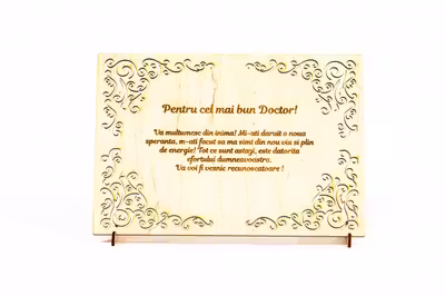 Diploma personalizata din lemn- Pentru cel mai bun Doctor!
