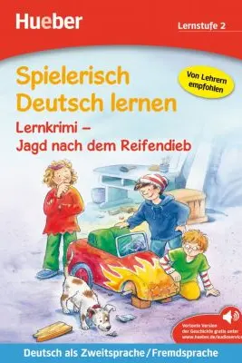 Spielerisch Deutsch lernen Lernkrimi Jagd nach dem Reifendieb Buch mit MP3-Download