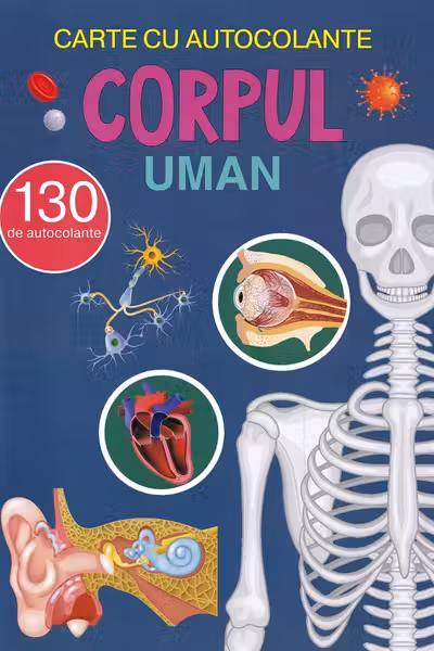 Carte cu autocolante corpul uman