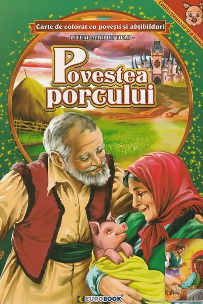 Povestea porcului. Carte de colorat cu povești și abțibilduri