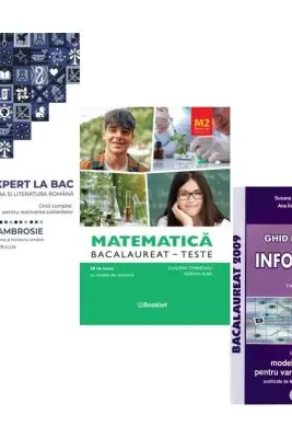 Pachet Bacalaureat 2026. Ghid complet Limba si literatura romana, Matematica M2 Stiinte ale naturii si Informatica clasele 11-12, intensiv Pascal C/C++ - Delia Ambrosie, Claudia Temneanu, Susana Galatean