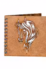 Agenda 10x10 personalizata din lemn cu un cal