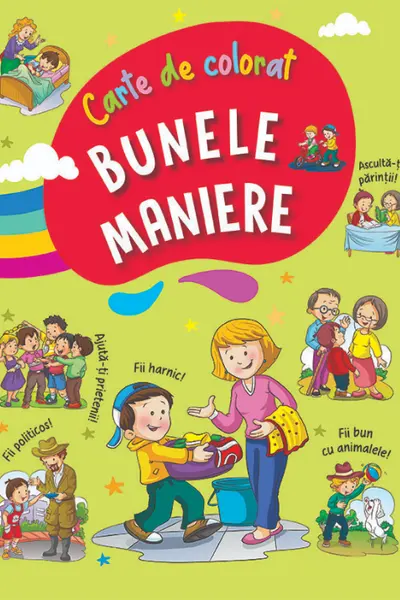 Bunele maniere - Carte de colorat 2 verde