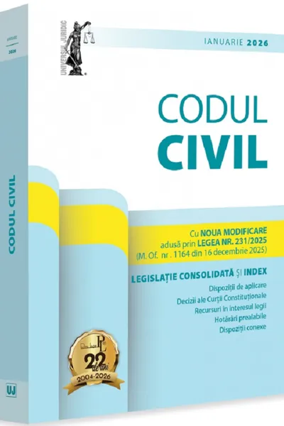 Codul civil Ianuarie 2026