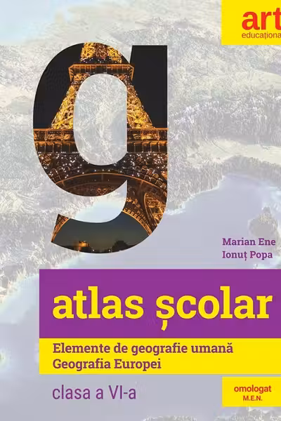 Atlas scolar. Elemente de geografie umana. Geografie Europei - Clasa 6