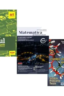 Pachet Bacalaureat 2026. Eseul. Varianta rapida de pregatire, Matematica pe intelesul tuturor M-mate-info, M-stiintele naturii si Chimie organica pentru liceu - Liliana Paicu, Teohar Mihadas, Elena Alexandrescu