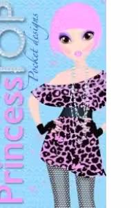 Princess Top - Pocket designs (bleu)
