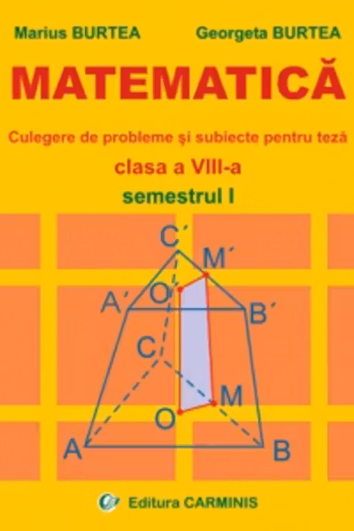Matematică. Culegere de probleme și subiecte pentru teză - Clasa 8 - Semestrul 1