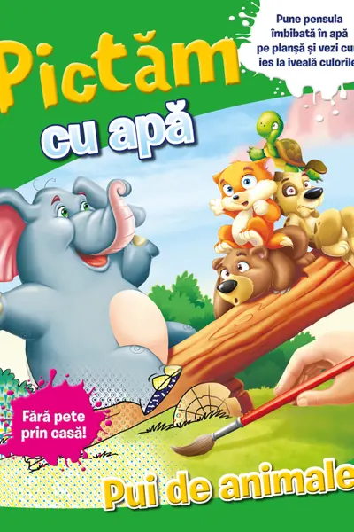 Pictam cu apa. Pui de animale
