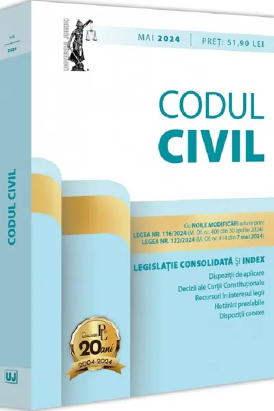 Codul civil. Legislație consolidată și Index Mai 2024