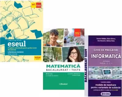 Pachet Bacalaureat 2026. Eseul. Pregatire individuala pentru proba scrisa, Matematica M2 Profil Stiinte ale naturii. Teste si Informatica. Clasele 11-12 intensiv Pascal C/C++ - Liliana Paicu, Claudia Temneanu, Susana Galatean