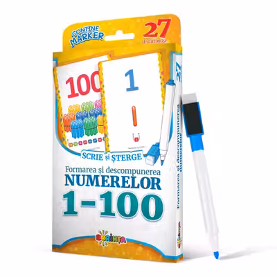 27 de cartonase. Scrie si sterge. Formarea si descompunerea numerelor