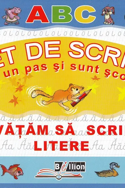 Invatam sa scriem litere. Caiet de scriere