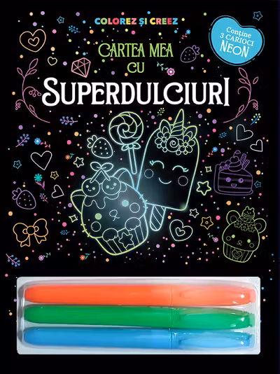 Cartea mea cu superdulciuri. Colorez si creez