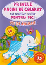 PRIMELE PAGINI DE COLORAT cu contur color pentru pici. PUI DE ANIMALE