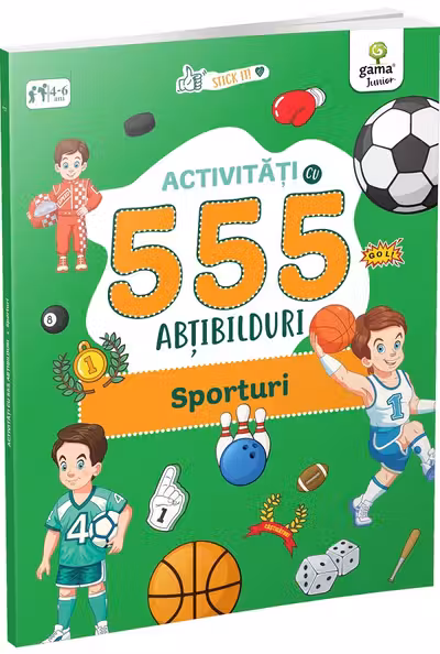Activitati cu 555 abtibilduri - Sporturi