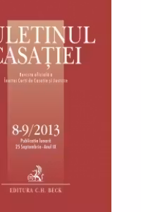 Buletinul Casatiei nr. 8-9/2013