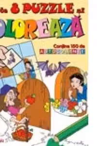 Alba ca Zapada (lipeste 8 PUZZLE si Coloreaza)