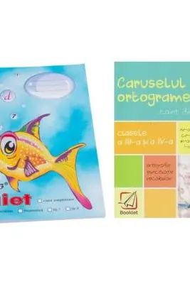 Pachet Caiet Pestisor dictando A5, 48 file, Casa Tipografica si Caruselul ortogramelor pentru clasele a 3-a si a 4-a