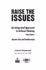 Raise the Issues. An Integrated Approach to Critical Thinking, Answer Key