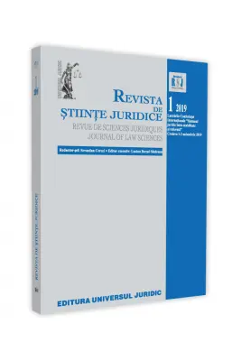 Revista de stiinte juridice nr. 1/2019