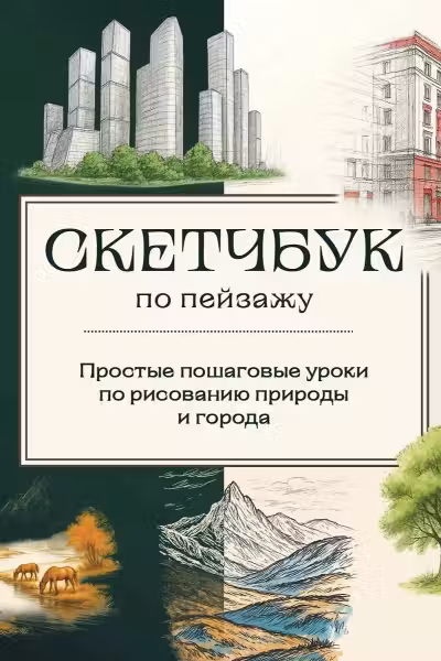 Скетчбук по пейзажу. Простые пошаговые уроки по рисованию природы и города