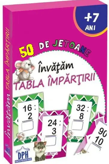 50 de jetoane: Învățăm Tabla împărțirii