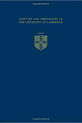 Statutes and Ordinances of the University of Cambridge 2015