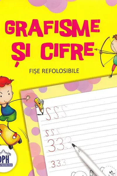 Grafisme și cifre. Scrie și șterge. Fișe refolosibile