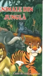 Animale din jungla . Carte de citit si colorat