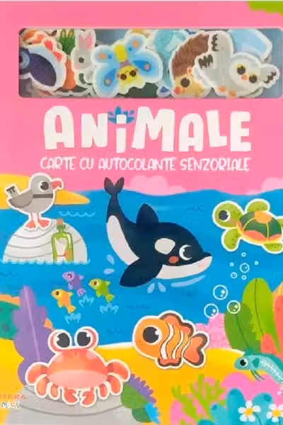 ANIMALE. Carte cu autocolante senzoriale
