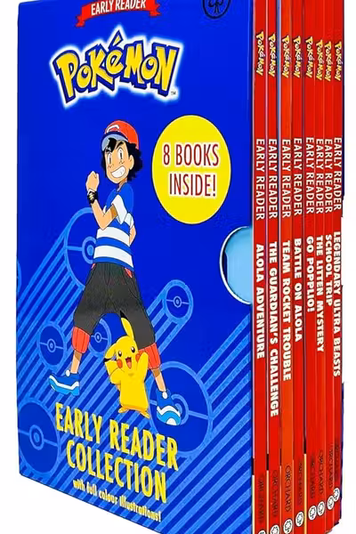 The Official Pokemon Early Reader 8 Books Box Set Collection With Full Colour Illustrations