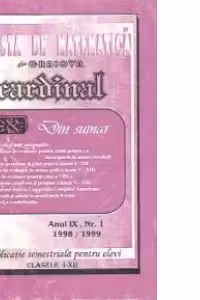 Revista de matematica Cardinal, Nr. 1 1998/1999 - Publicatie semestriala pentru elevi, Clasele I-XII